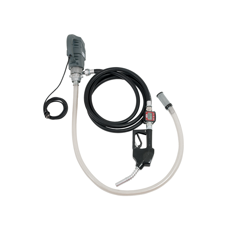 Electric hybrid transfer kit for diesel, fuel oil, bio-diesel, antifreeze, for direct mounting on drums/tanks, with electronic flow meter, 230 V AC – 80 l/min, Flexbimec (6782, FLEXBIMEC)