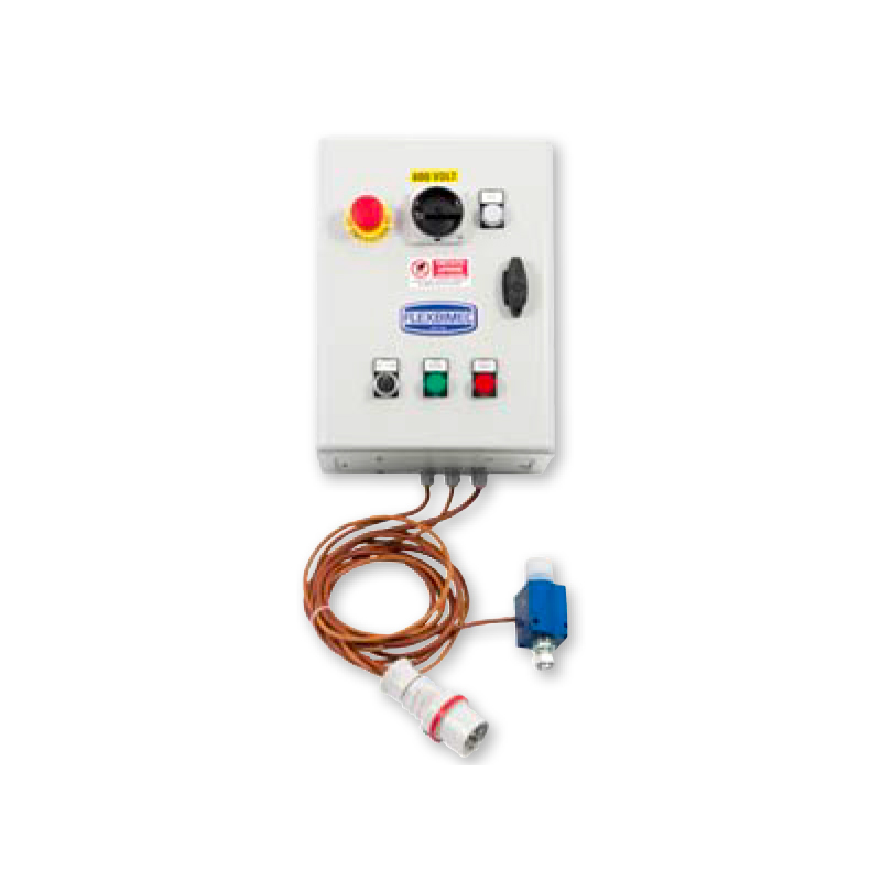 Electrical safety panel for 380 V AC electric pumps with pressure switch, Flexbimec (7377+4265, FLEXBIMEC)