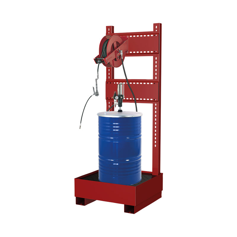 Pneumatic grease supply kit for 180 kg drums on Tank Service Base with open hose reel art. no. 9016 (8558, FLEXBIMEC)