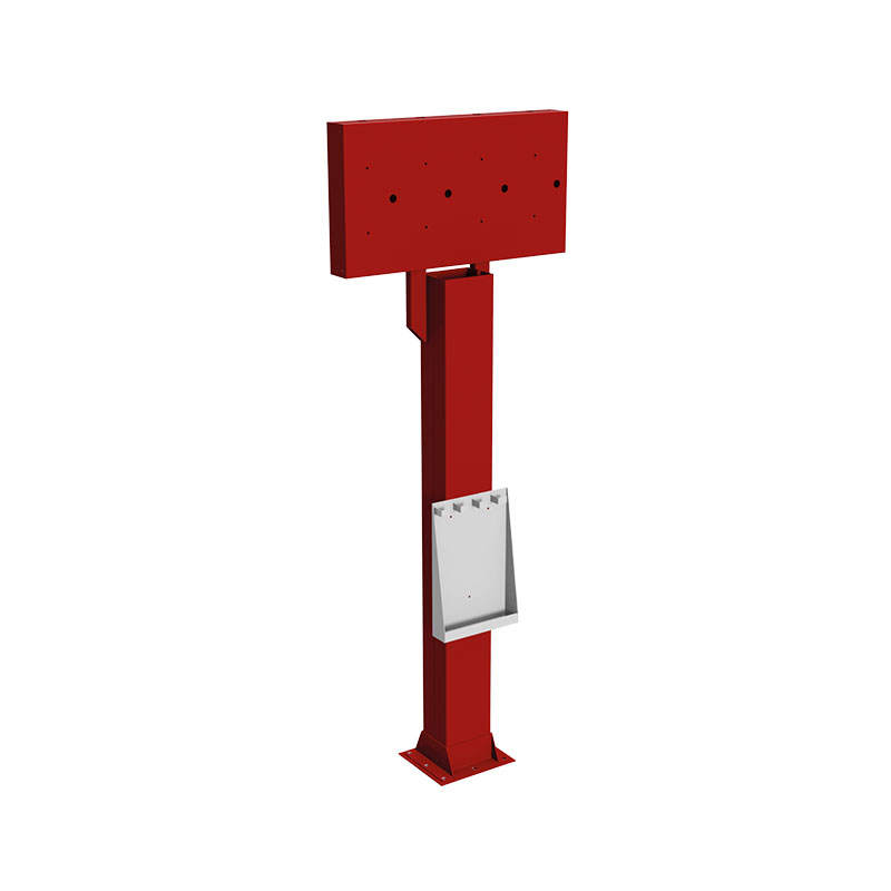 Single post stand in painted steel for hose reels and equipment mounting – for 2 hose reels (9000/2, FLEXBIMEC)