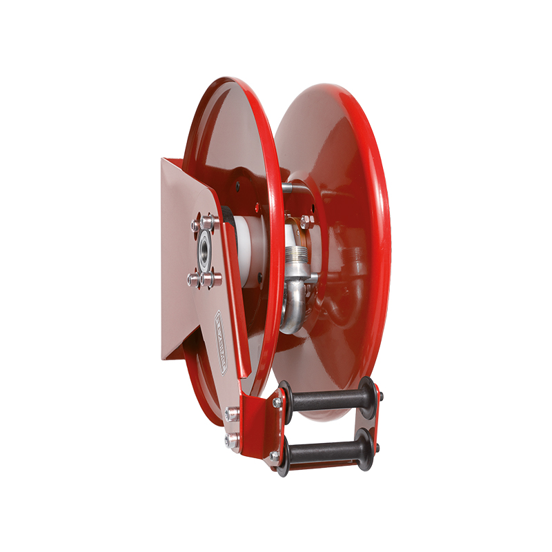 THIN REEL - Spring driven painted steel hose reel with stainless steel shaft - L. max 8 m - ø 1/2" - w/o hose, FLEXBIMEC (9505)