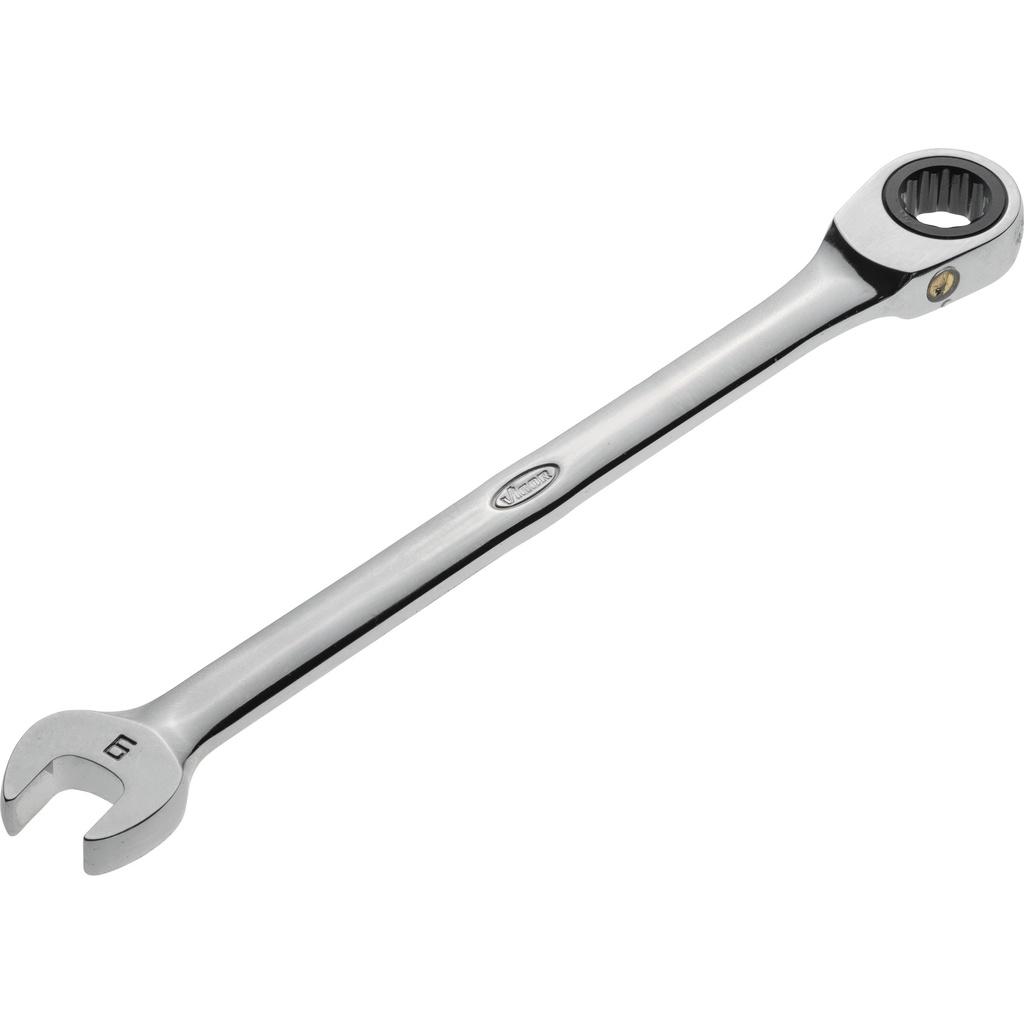 Ratcheting combination wrench, long, size 9 mm (V1009, VIGOR)