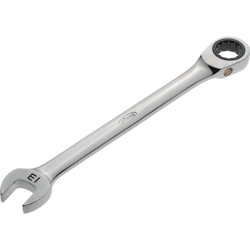 Ratcheting combination wrench, long, size 13 mm (V1023, VIGOR)