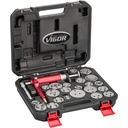 Brake piston readjusting tool set, pneumatic, 23 pieces (V1711N, VIGOR)