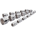 Socket with multi-purpose profile, set ∙ size 10 – 32 mm ∙ 17 pieces (V1898, VIGOR)