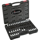 T screwdriver socket set, size T20 – T70, 32 pieces (V1917, VIGOR)