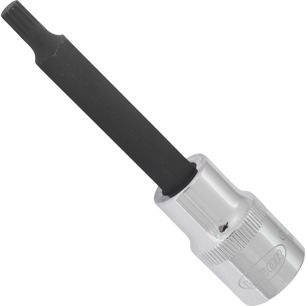 Screwdriver socket for screws with internal serration (XZN), 1/2 inch, M6, 100 mm (V2068, VIGOR)