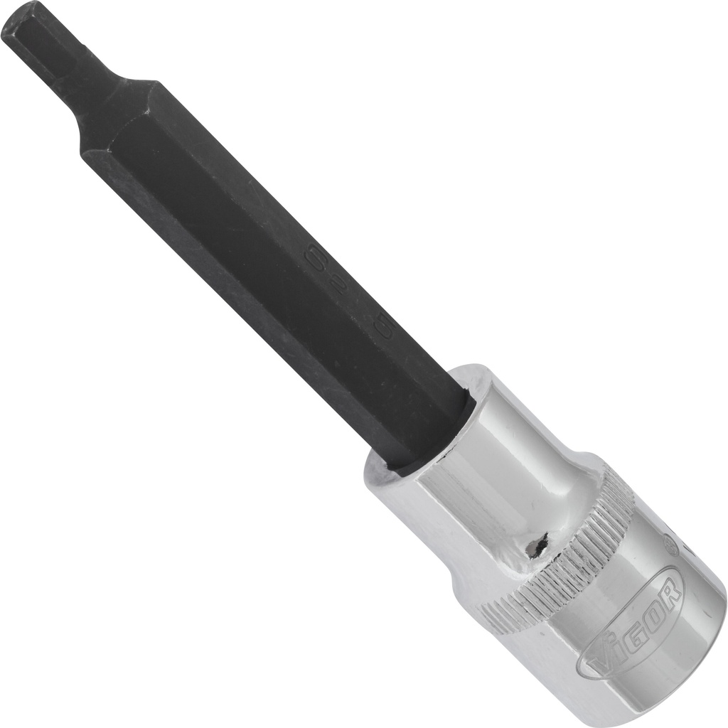 Atsuktuvo galvutė vidiniams šešiabriauniams varžtams 1/2 col. - 5 mm, ilgis 100 mm (V2072, VIGOR)