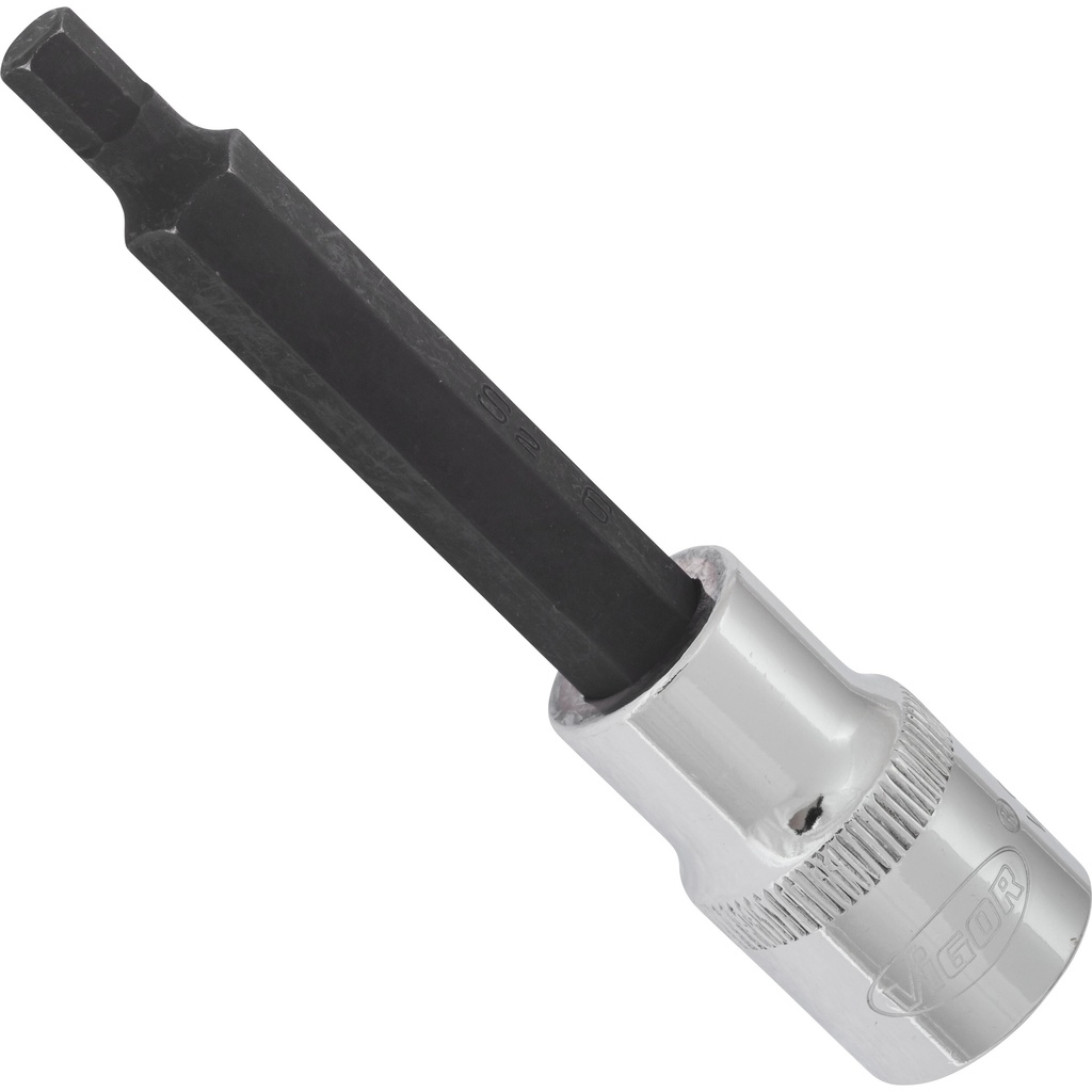 Atsuktuvo galvutė vidiniams šešiabriauniams varžtams 1/2 col. - 6 mm, ilgis 100 mm (V2073, VIGOR)