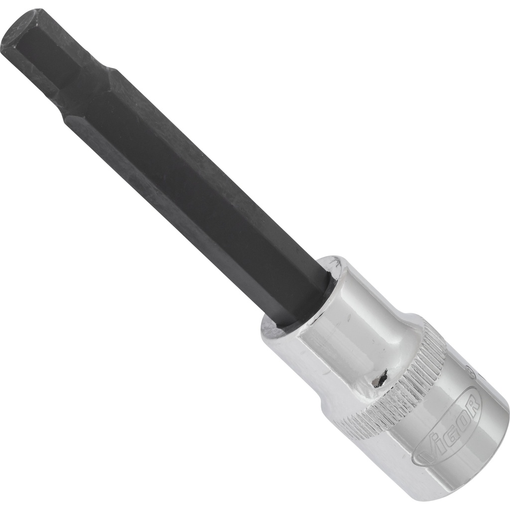 Hex bit socket for internal hexagon screws 8 mm, 1/2 in. drive, 100 mm (V2075, VIGOR)