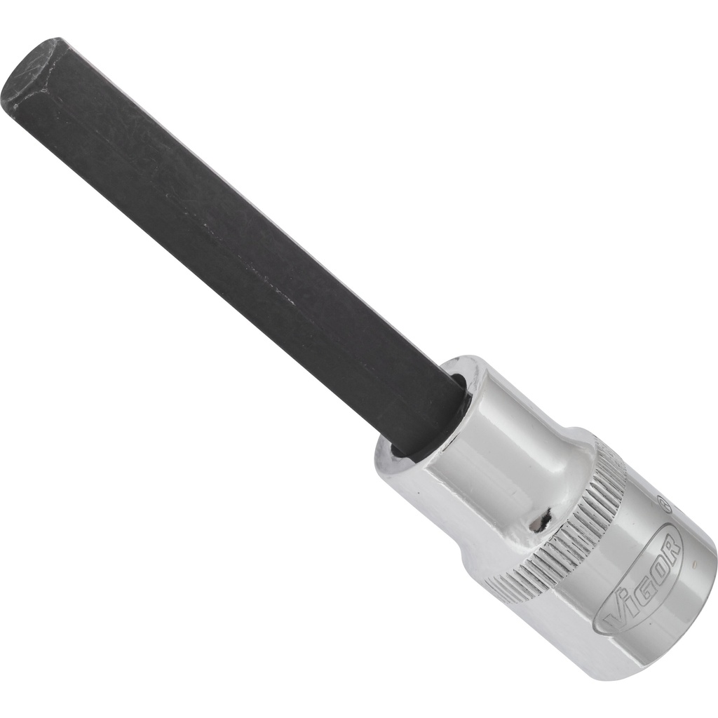 Sešstūra skrūvgrieža ieliktnis 10 mm, 1/2 collas, 100 mm (V2076, VIGOR)