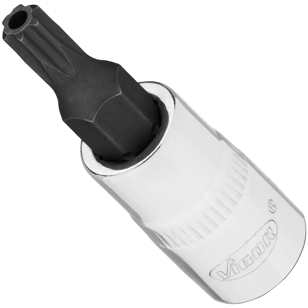 Screwdriver socket 1/4 inch with tamper-resistant TORX TH T25H (V2140N, VIGOR)