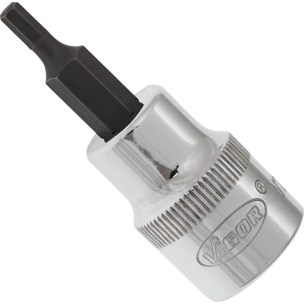 Atsuktuvo galvutė vidiniams šešiabriauniams varžtams 3/8 col. - 3 mm (V2285N, VIGOR)