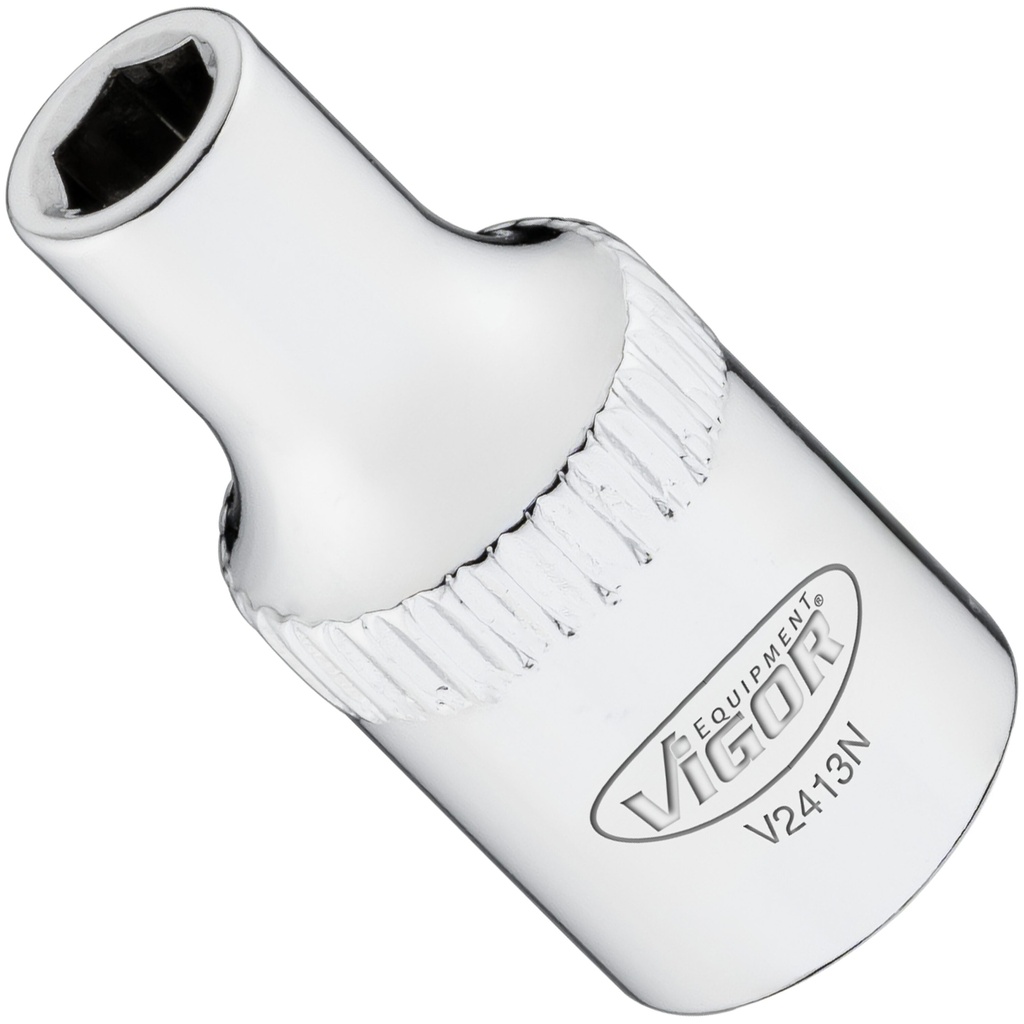 6-point socket 1/4" 4 mm (V2413N, VIGOR)