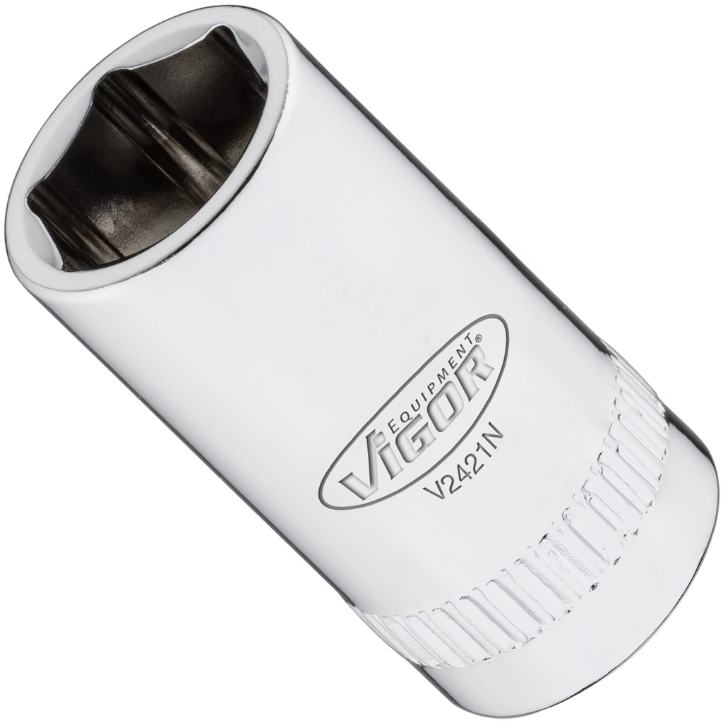 6-point socket 1/4" 9 mm (V2421N, VIGOR)