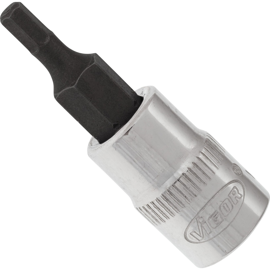 Atsuktuvo galvutė vidiniams šešiabriauniams varžtams 1/4 col. - 3 mm, ilgis 38 mm (V2430N, VIGOR)
