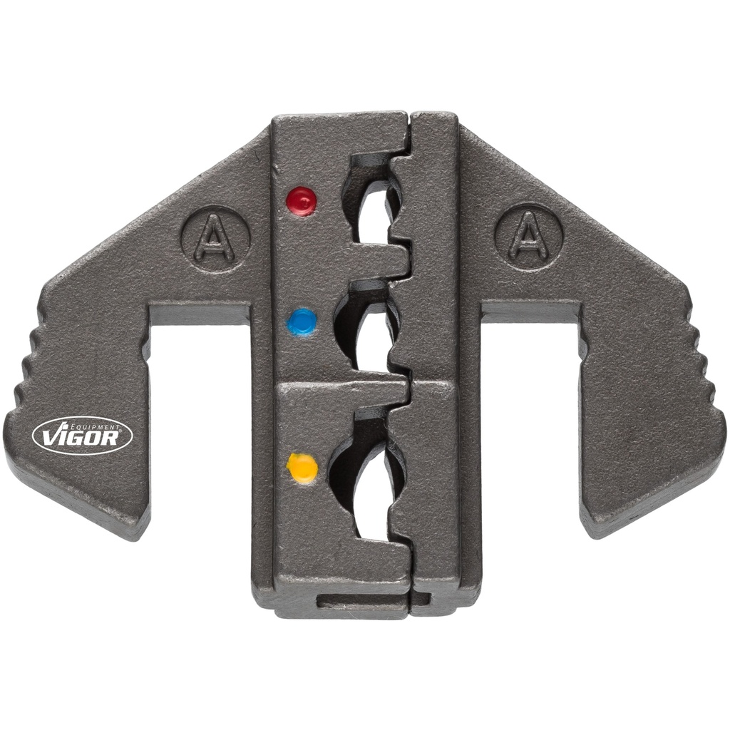 Interchangeable crimping die-head "A": for insulated cable lugs 0.5–6.0 mm² (V2499-A, VIGOR)
