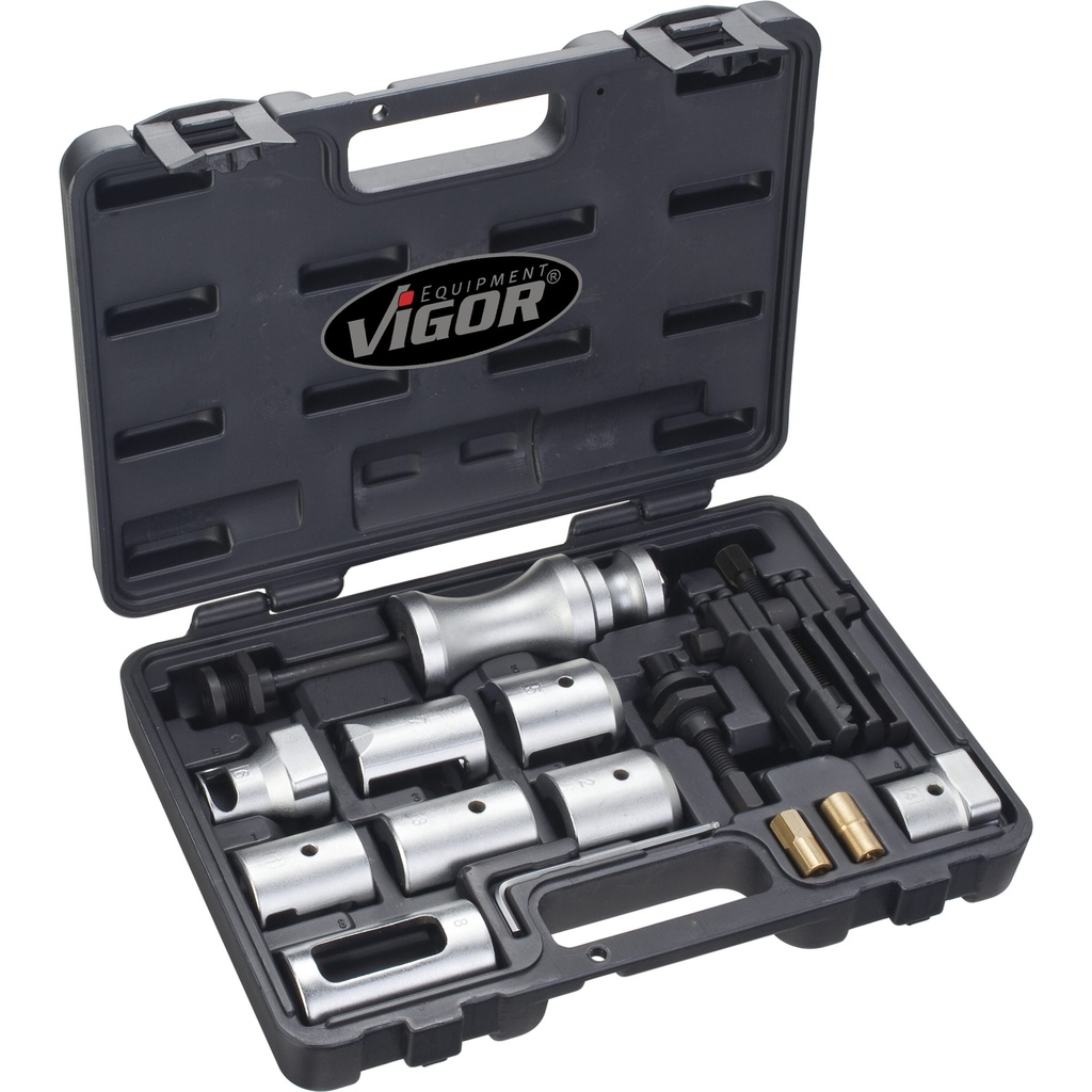 Wiper arm puller set, 14 pieces (V2523, VIGOR)