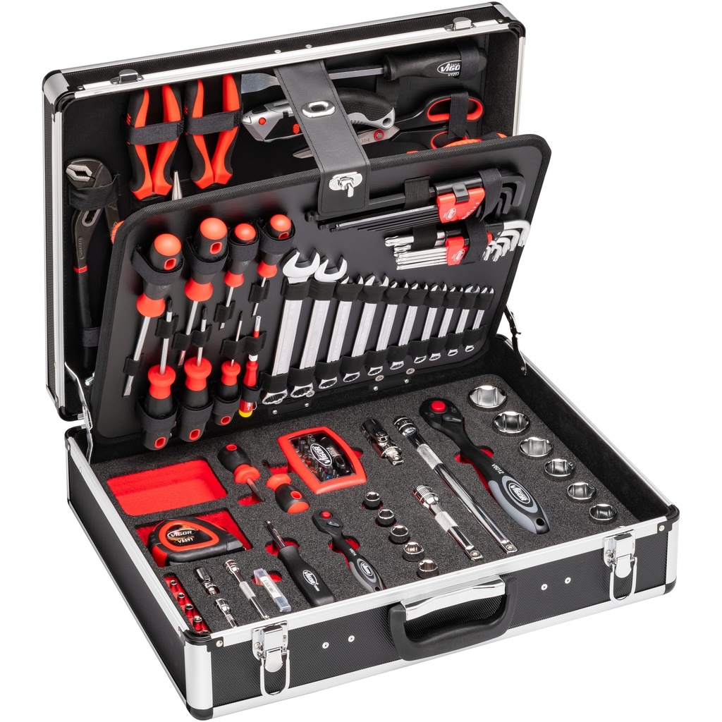 Tool case, universal, 143 pieces (V2542, VIGOR)