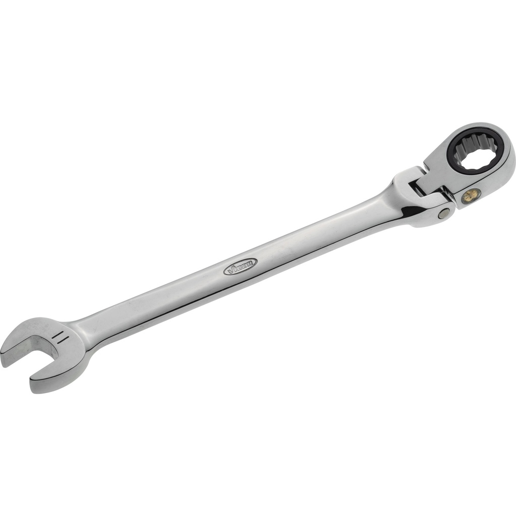 Ratcheting combination wrench with swivel head, size 11 mm (V2807, VIGOR)