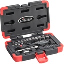 Socket and bit set 1/4 inch, 23-piece (V3734N, VIGOR)