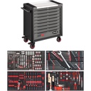Instrumentu ratiņi XL sērija, nerūsējošā tērauda darba virsma, ar instrumentu komplektu, 375 gab. (V4481-X/375, VIGOR)