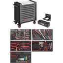 Instrumentu ratiņi XL sērija, nerūsējošā tērauda darba virsma, ar instrumentu komplektu, 466 gab. (V4481-X/466, VIGOR)