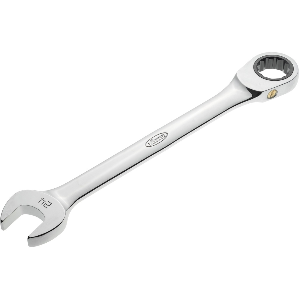 Ratcheting combination wrench, long, size 24 mm (V4963, VIGOR)