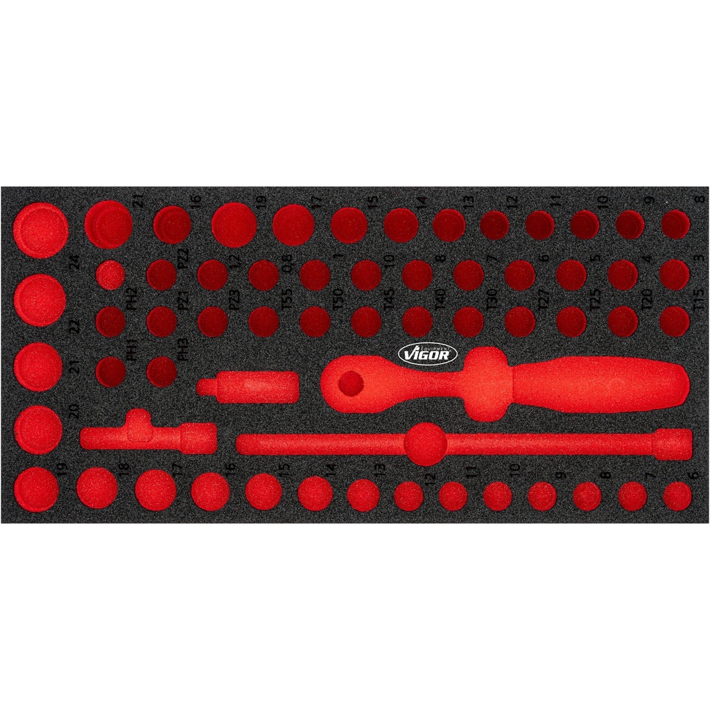 Soft foam insert, empty (V4973N-L, VIGOR)