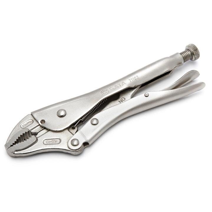 ⬡ Curved jaw locking pliers 7", L=175mm (S71102, SATA)