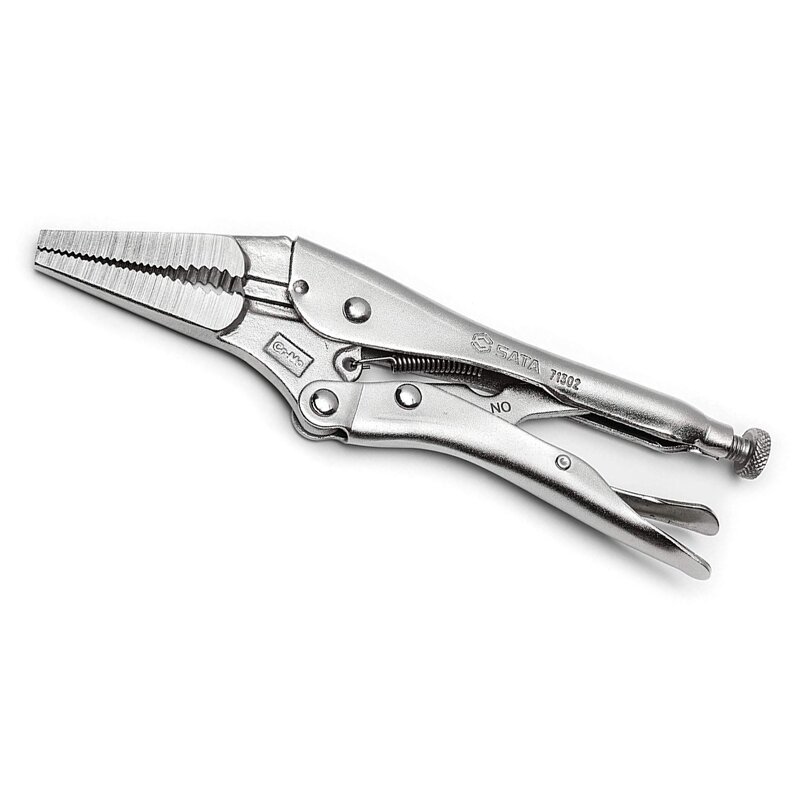 ⬡ Tiesių žiočių ilganosės fiksuojamos replės 225 mm (S71302, SATA)
