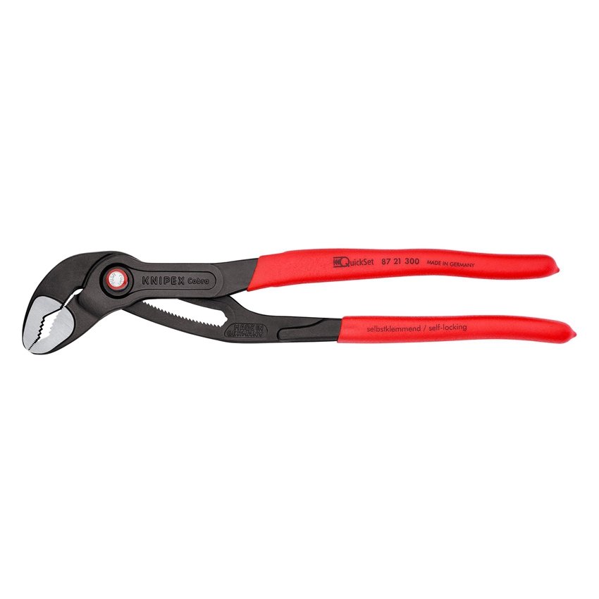 ⬡ Vandens siurblio replės KNIPEX Cobra QuickSet 300 mm (8721300, KNIPEX)