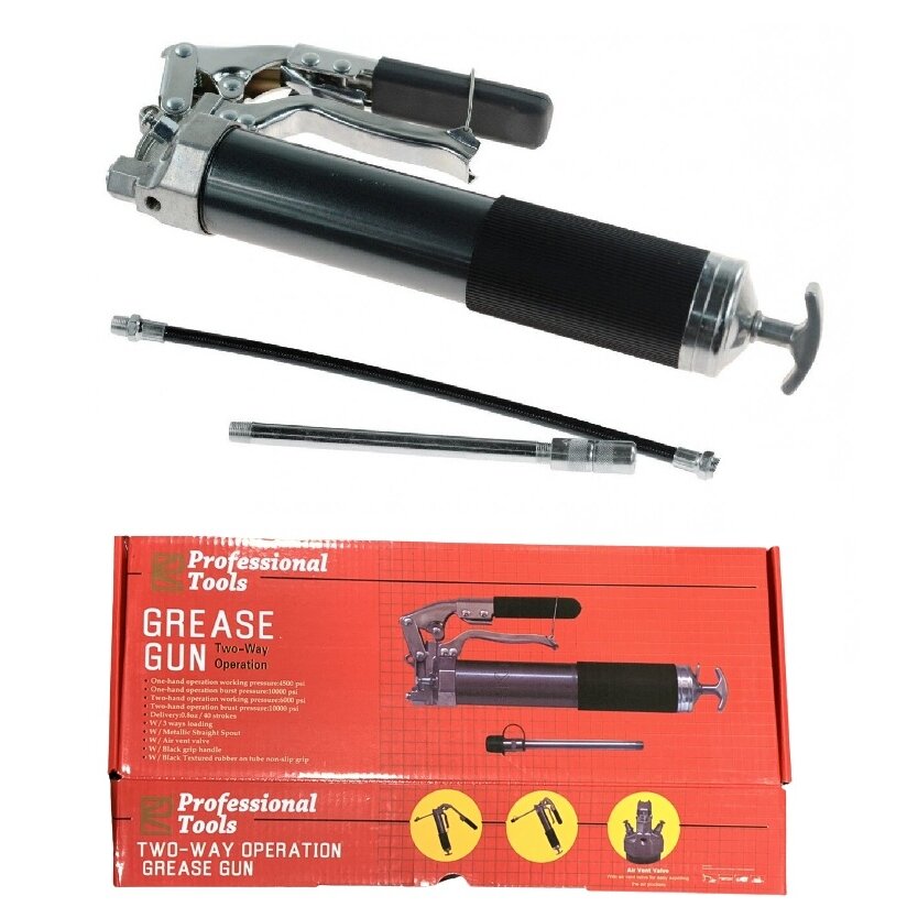 ⬡ Two way operation grease gun, profesional (LT014, SUOLI)