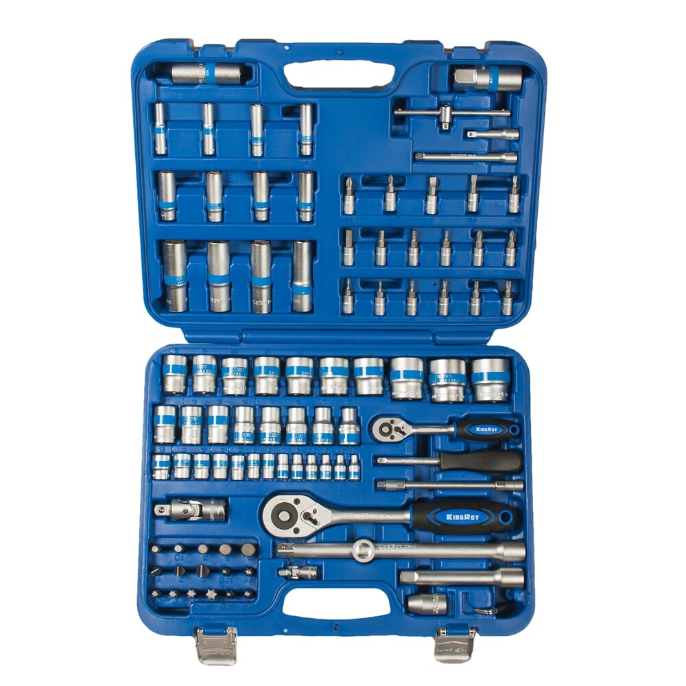 ⬡ 1/4" + 1/2" Dr. Socket set 94pcs. 6pt (KR094MDA, KINGROY)