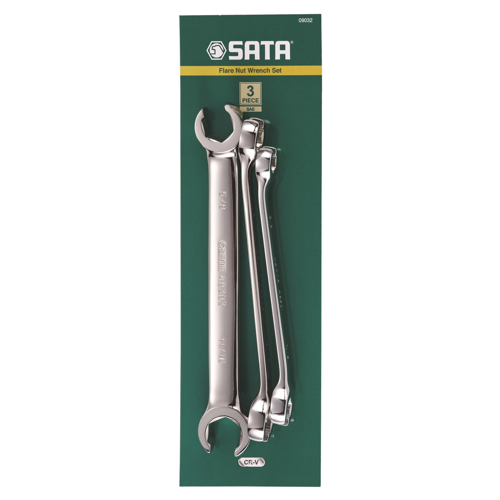 ⬡ Flare nut set 3pcs. (S.A.E.) (S09032, SATA)
