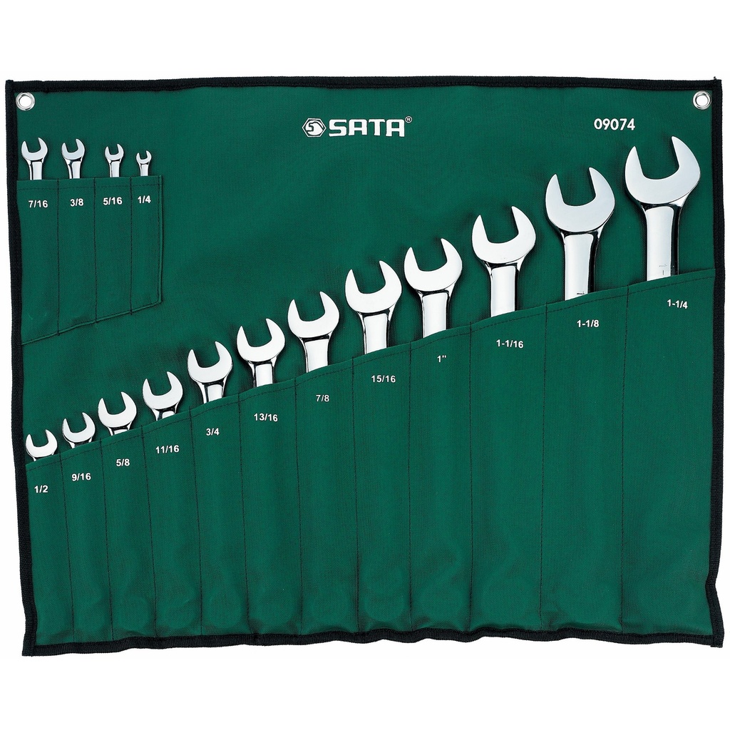 ⬡ Combination wrench set 16pcs. (1/4"-1-1/4") (S09074, SATA)