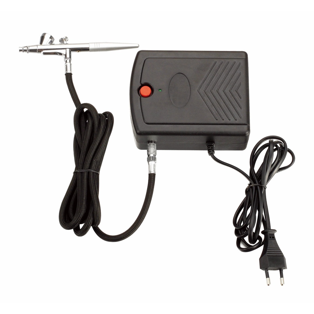 ⬡ Airbrush kit Ø 0.2mm with mini air pump (EW831, HYMAIR)