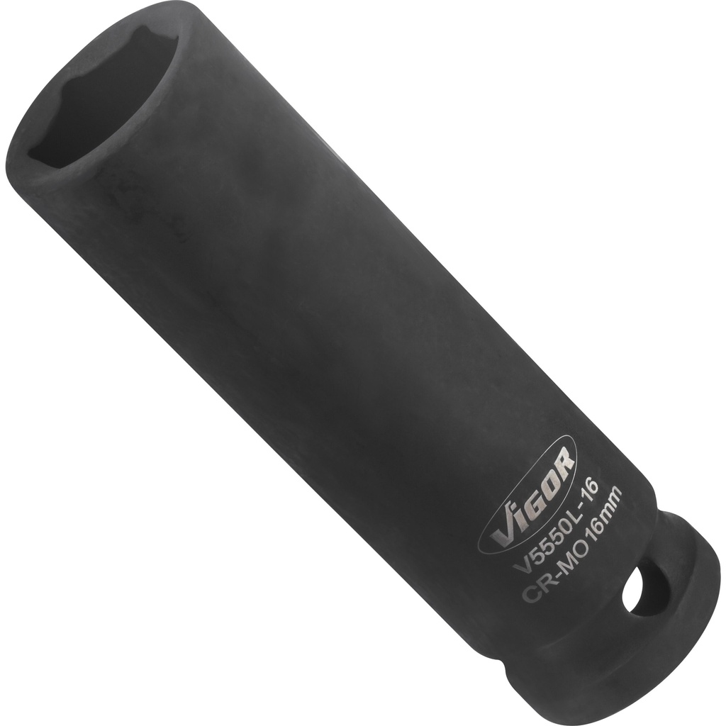 Impact wrench socket, long V5550L-16, VIGOR