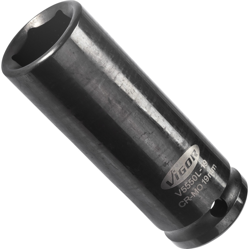 Impact wrench socket, long V5550L-19, VIGOR