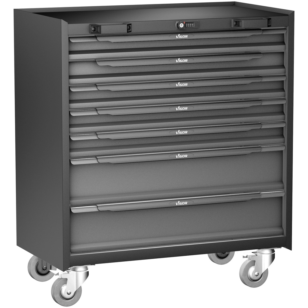 Instrumentu ratiņi glabāšanas sistēmai, 7 atvilktnes (V6000-019XL, VIGOR)