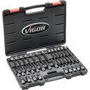 Hex screwdriver socket set, 3/8 inch, 5–19 mm, 30 pieces (V6019, VIGOR)