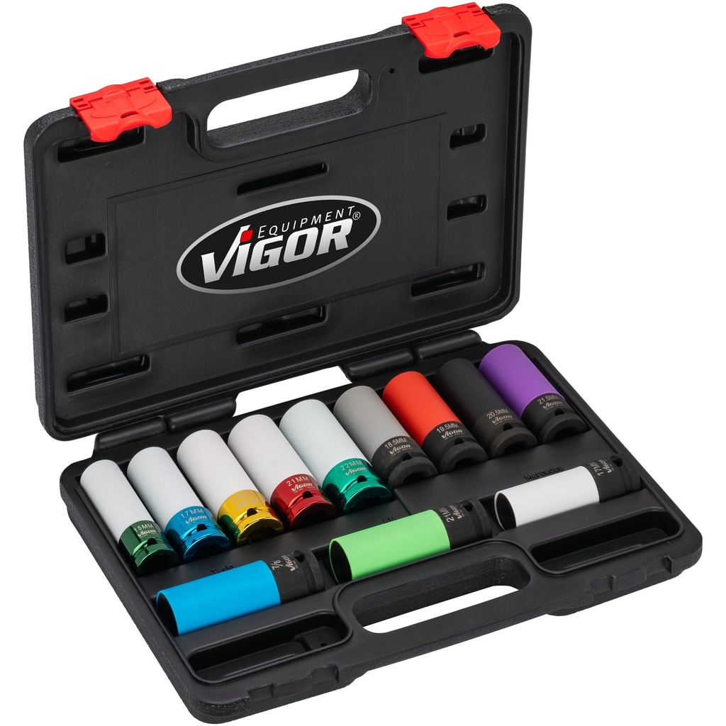 Impact socket set (V6312/12, VIGOR)