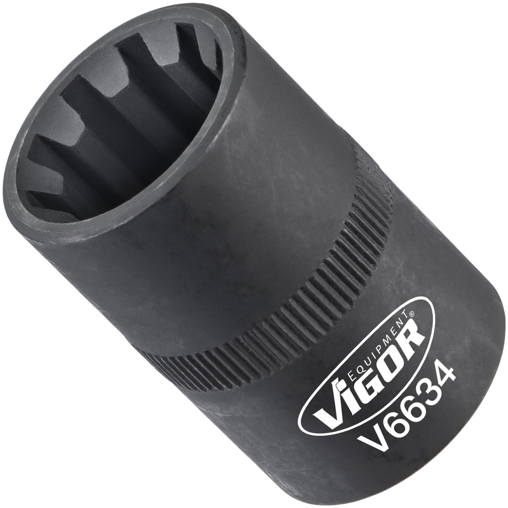 Brake caliper socket, groove profile 20 mm, 1/2 in., V6634, VIGOR