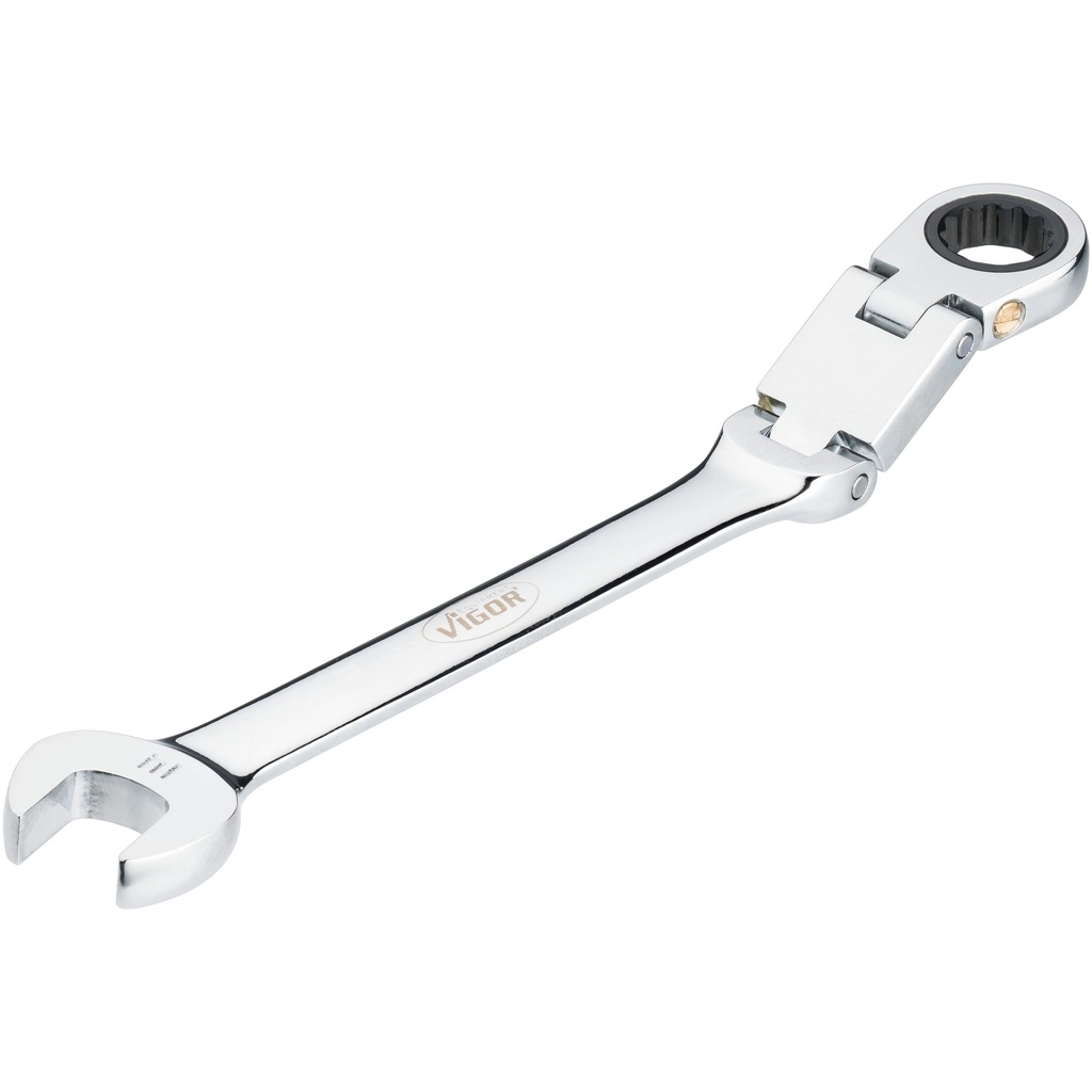 Double-joint ratcheting combination wrench, 14 mm (V6752-14, VIGOR)