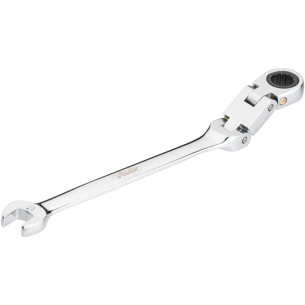 Double-joint ratcheting combination wrench, 8 mm (V6752-8, VIGOR)