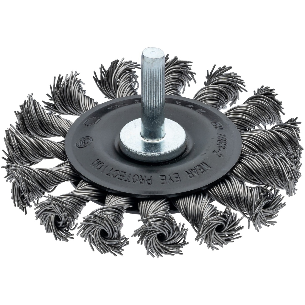 Wire wheel brush, knotted wire (V6806, VIGOR)
