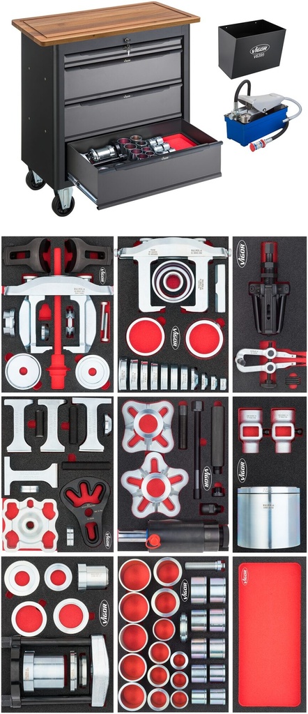 Mobilais darbgalds XL sērija ar speciālo instrumentu komplektu, 121 gab. (V7026-2, VIGOR)
