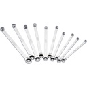 Ratcheting box-end wrench set, extra long, 10 pcs, 10–19 mm (V7031, VIGOR)