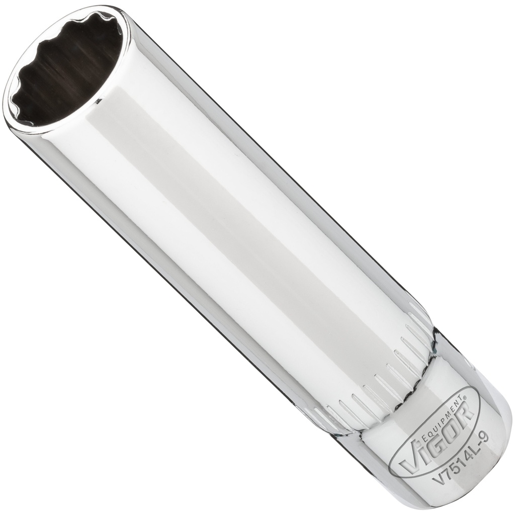 Long socket 9 mm, 1/4 in. V7514L-9, VIGOR