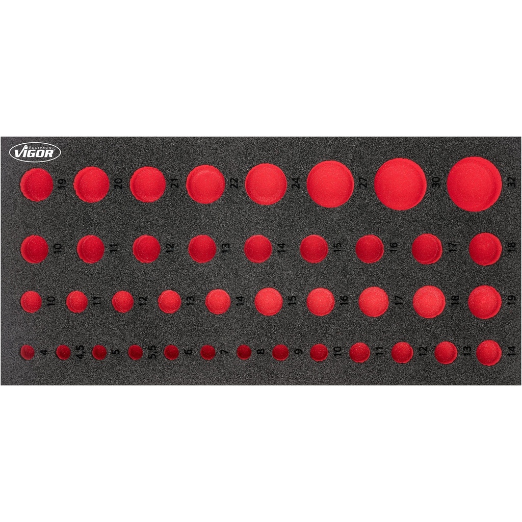 Mīksta putuplasta ieliktnis, tukšs (V7520-L, VIGOR)